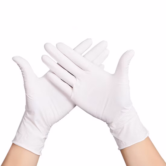 9pulgadas azul/blanco/negro salón de belleza especial /alimentos/farmacéutica mayorista desechables de vinilo de látex de protección de examen de seguridad de PVC Rubbe guantes de nitrilo