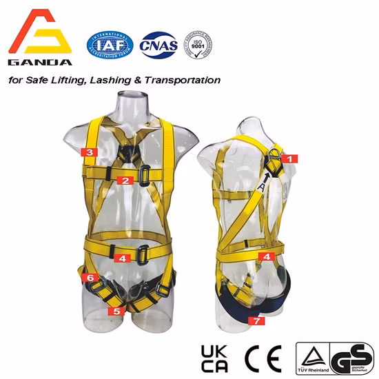 Arnés de seguridad de cuerpo completo estilo Industrial de alta calidad protección de hombros, cintura y piernas estándar CE rescate de escalada
